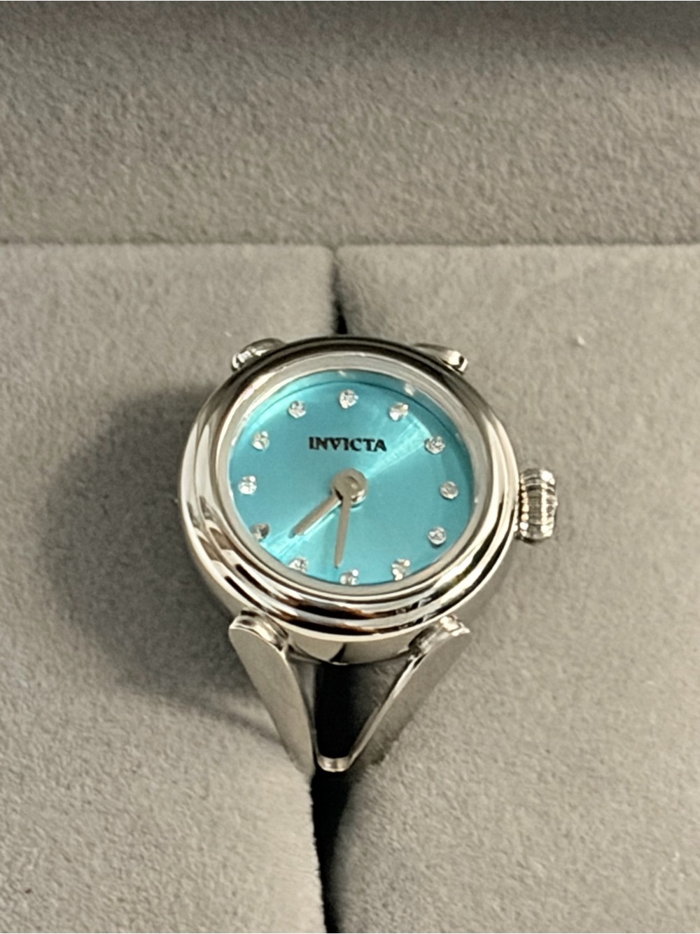 Invicta Angel Women’s Quartz Analog Blue Dial SS Silver Bangle 5mm w/ Box. - Picture 2 of 4